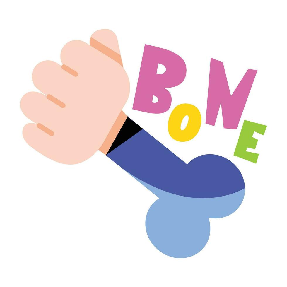 Trendy Hand Bone vector
