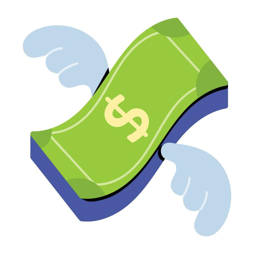 Trendy Waste Money vector