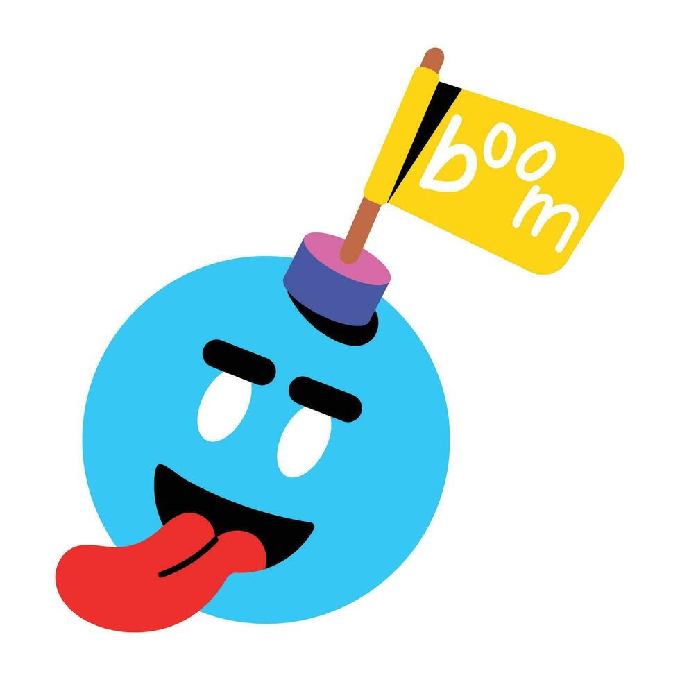 Trendy Boom Emoji vector