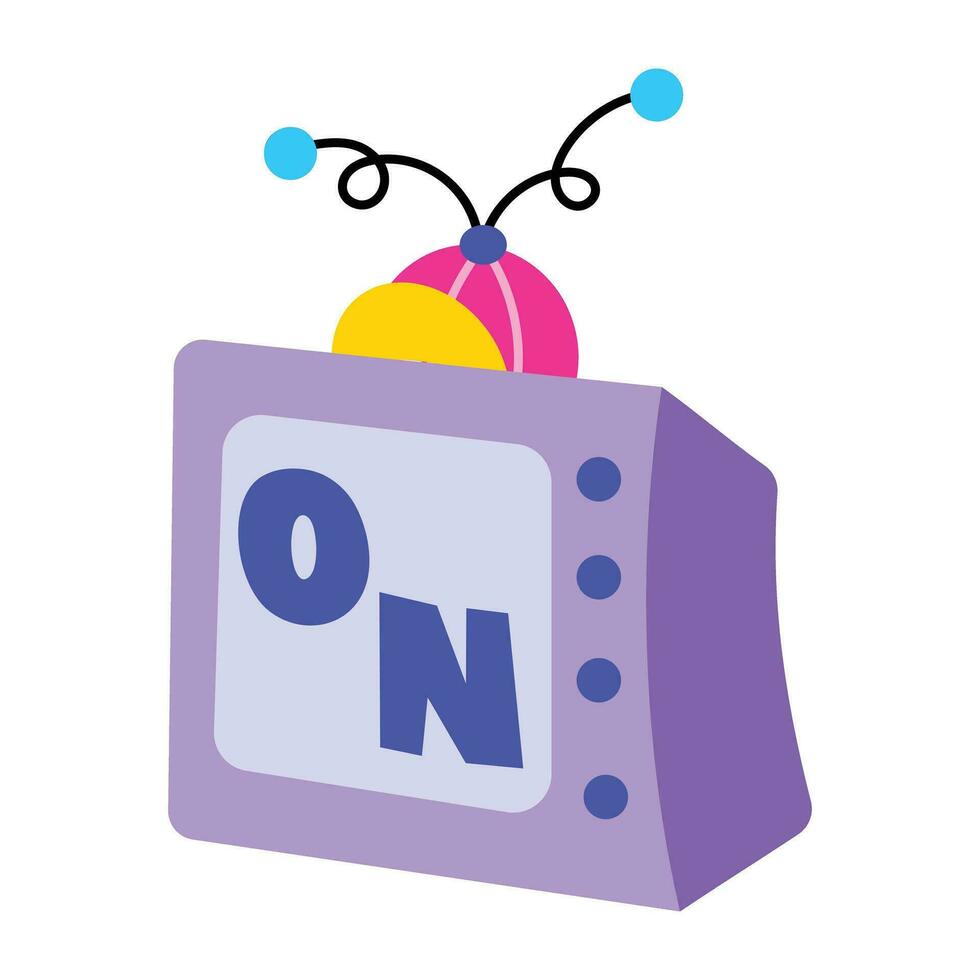 Trendy TV On vector