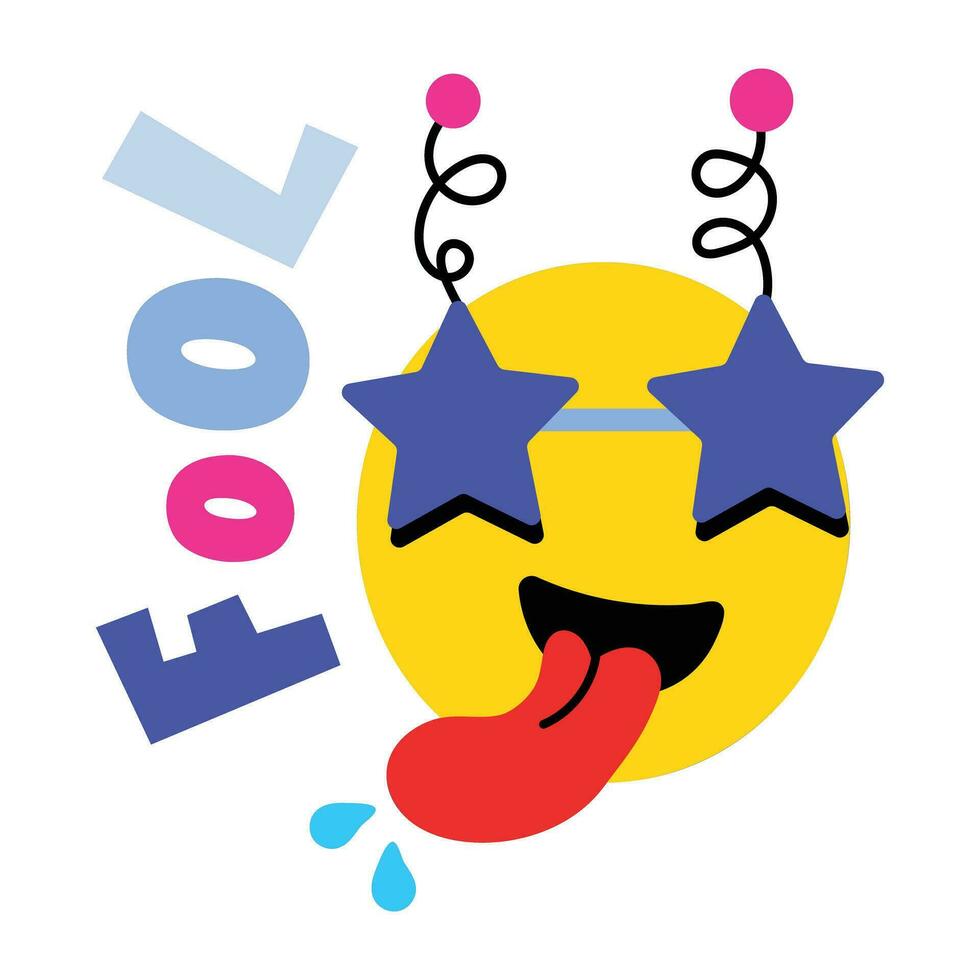 Trendy Fool Emoji vector