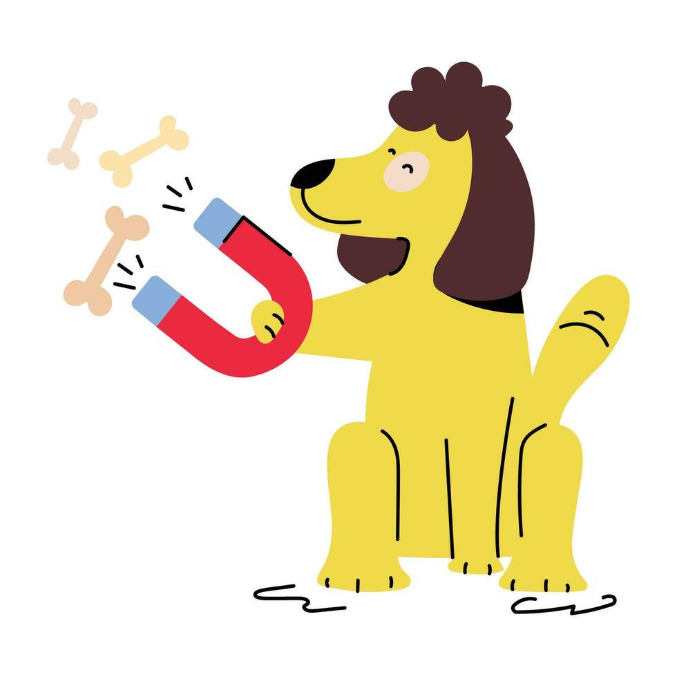 Trendy Greedy Dog vector