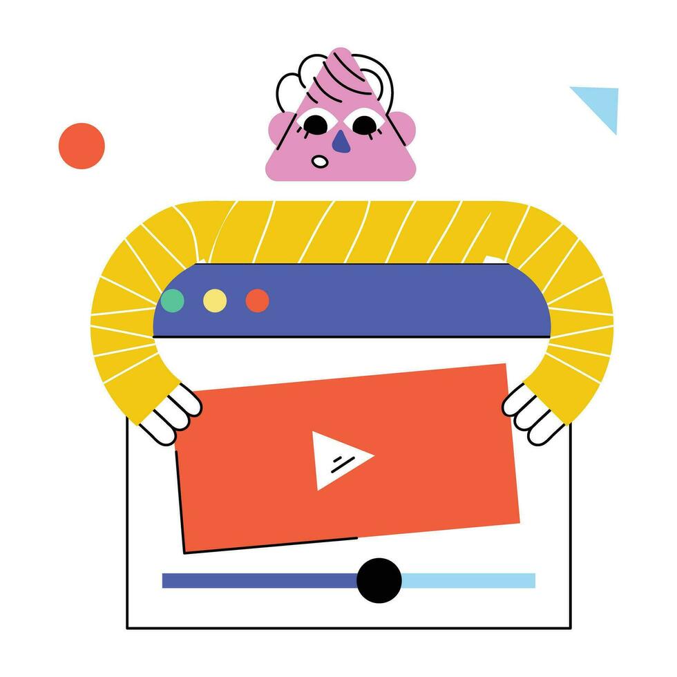 Trendy Video Tutorial vector