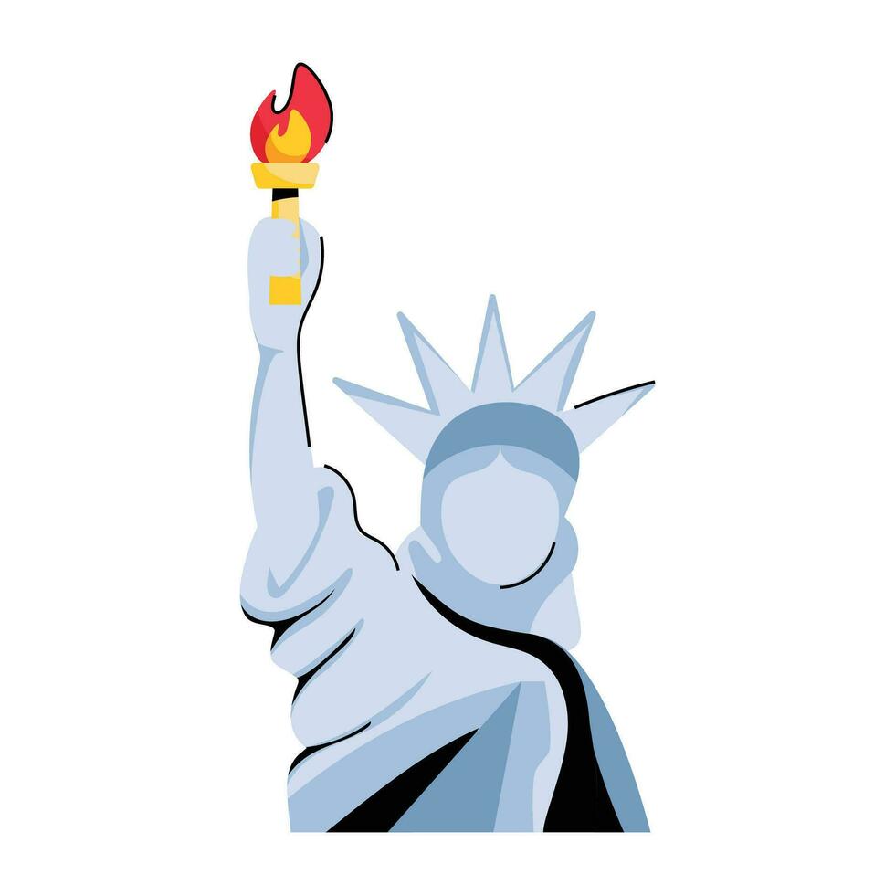 Trendy Liberty Statue vector