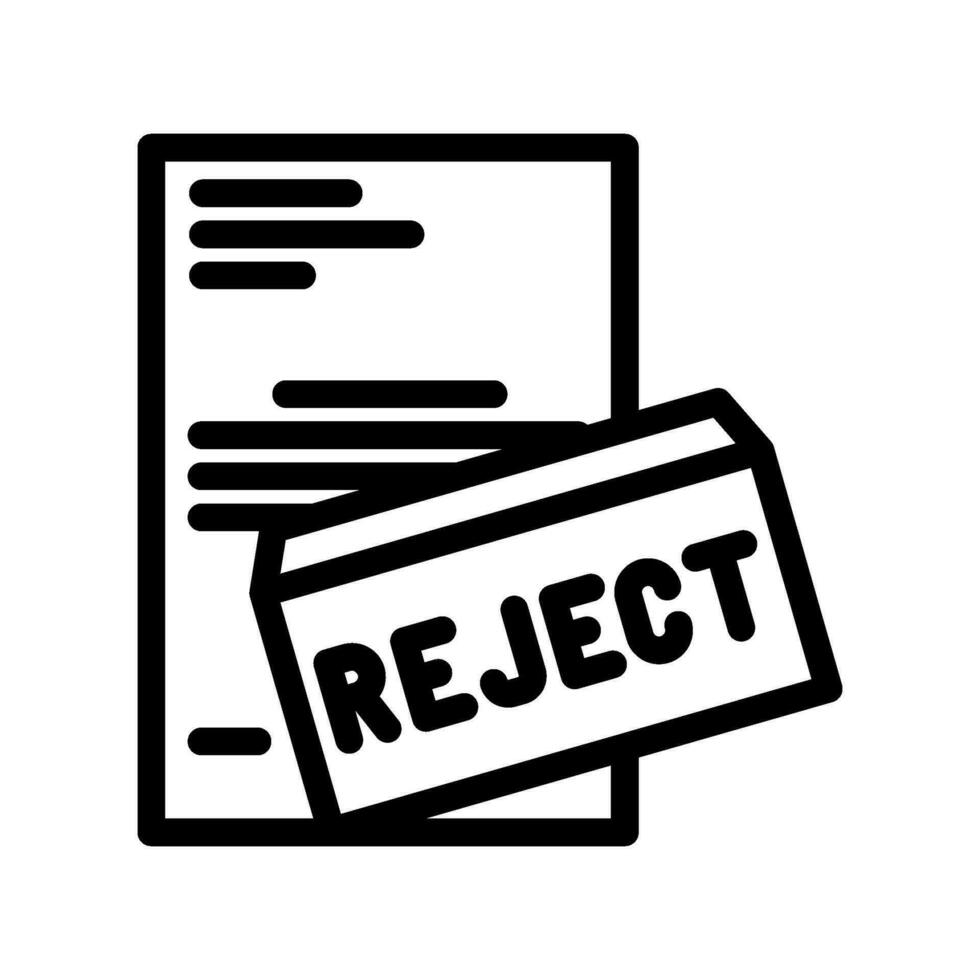 proposal rejected line icon vector illustration