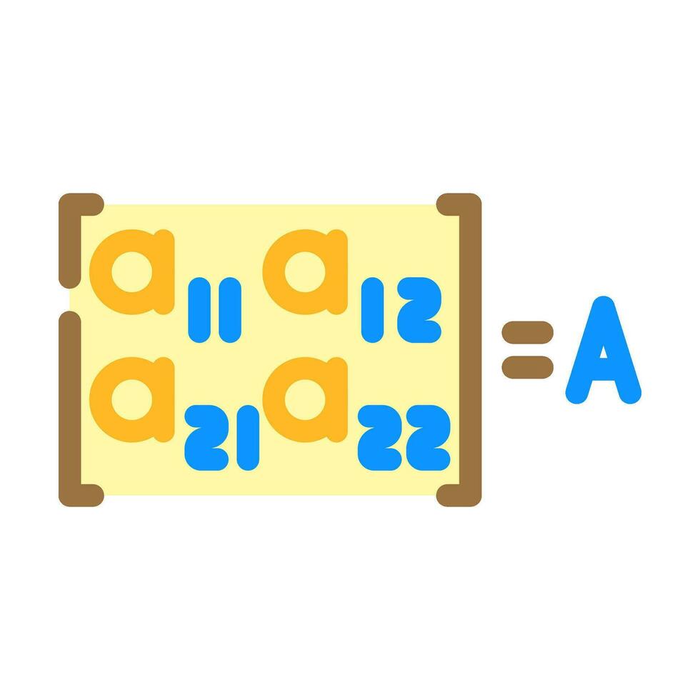 matrice math science education color icon vector illustration