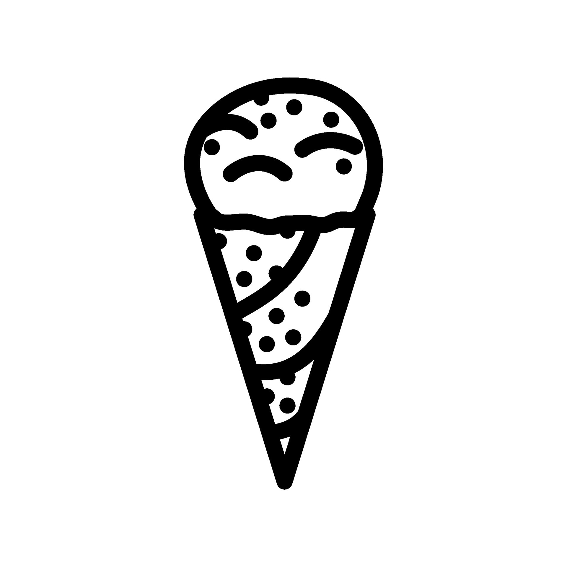 mint chocolate chip ice cream food snack line icon vector illustration 25443891 Vector Art at