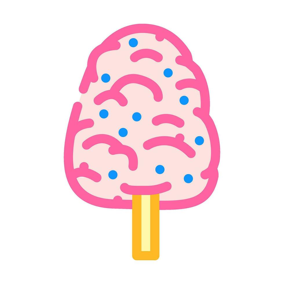 cotton candy carnival vintage show color icon vector illustration