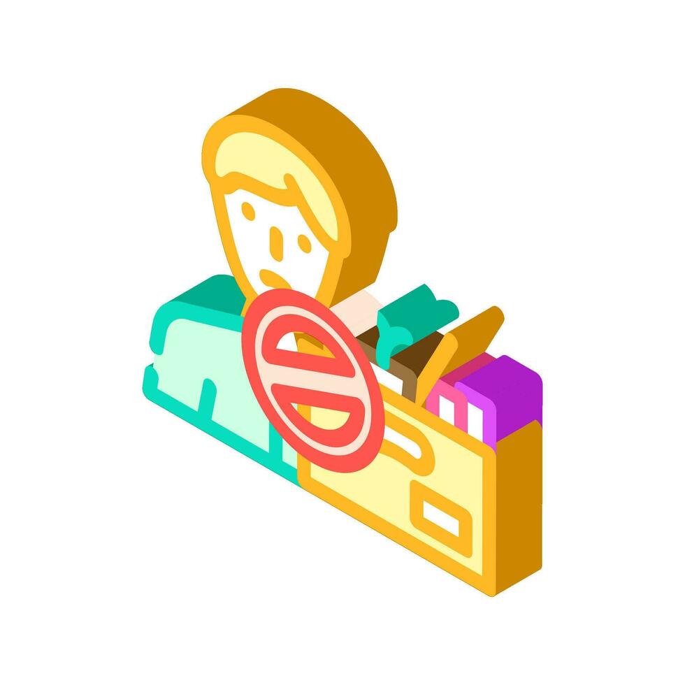 agreement rejecting isometric icon vector illustration