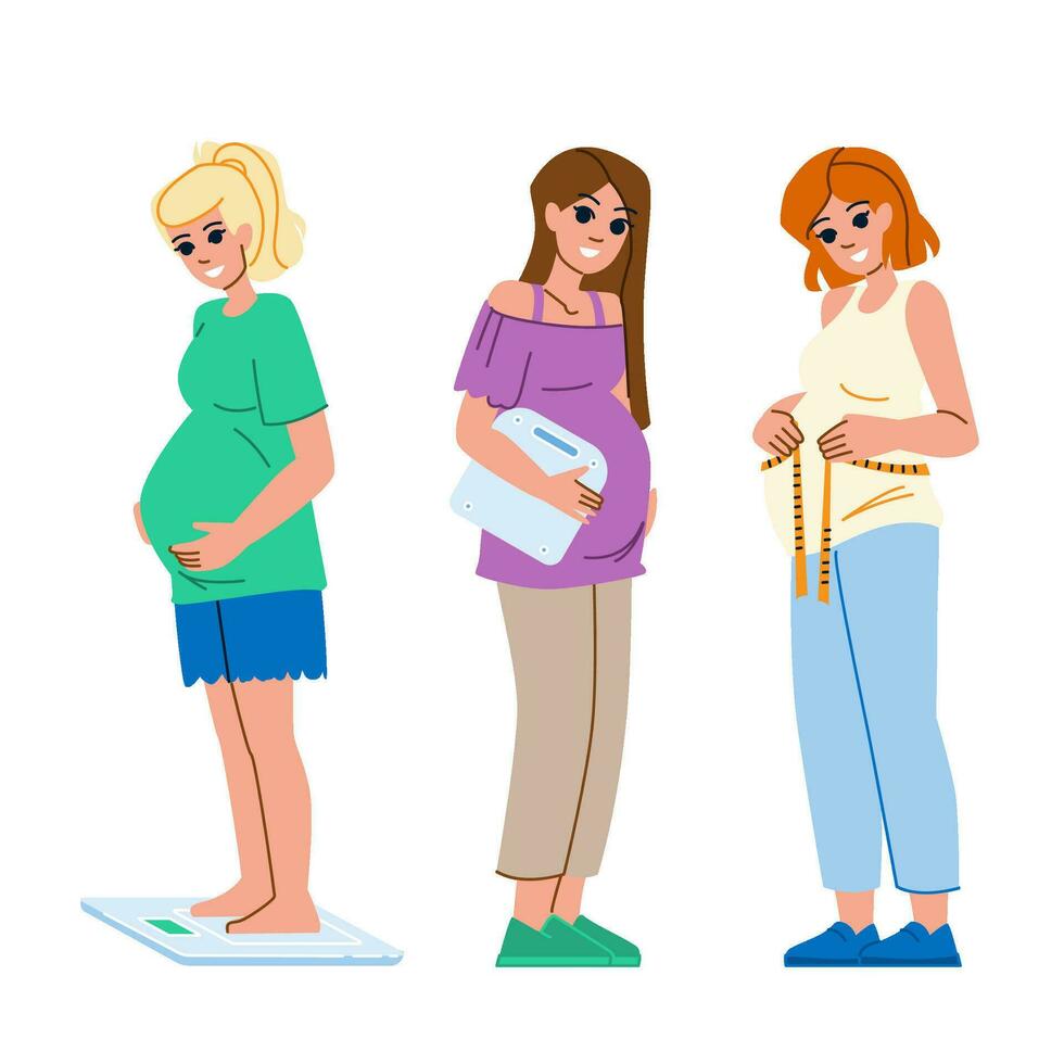 weight pregnancy vector