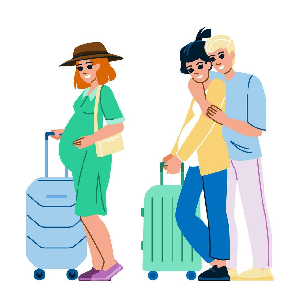 pregnancy travel vector