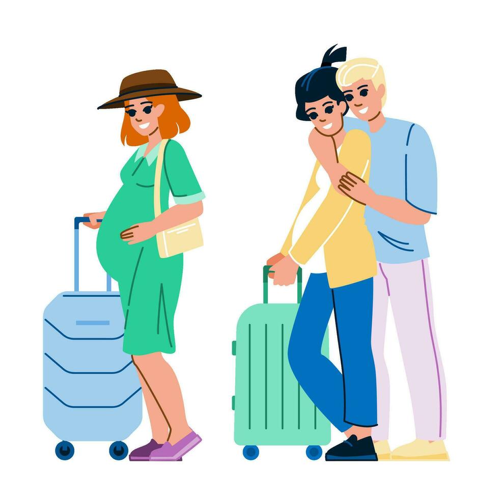 pregnancy travel vector