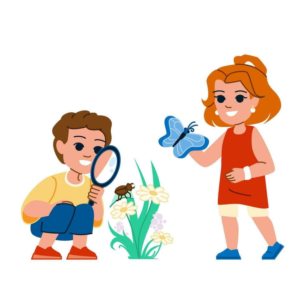 research nature kid vector