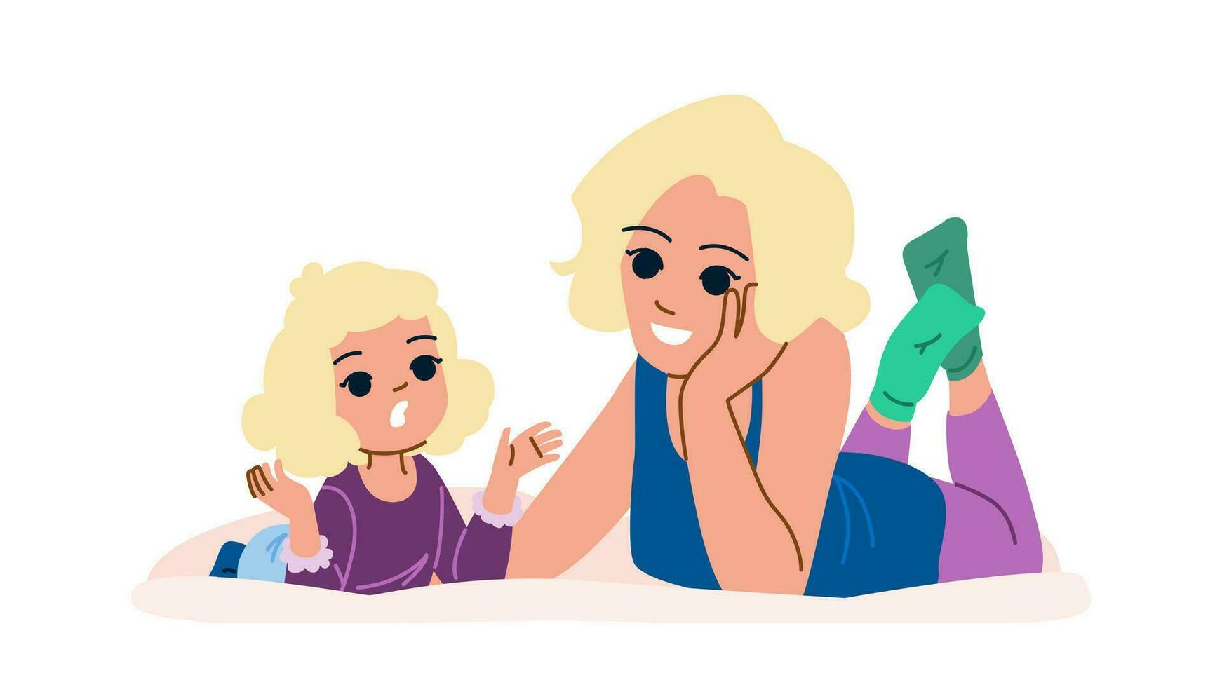talking kid mother vector