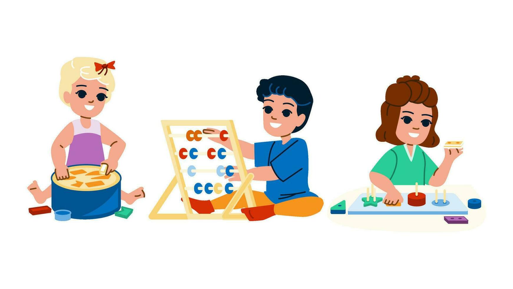 educational game kid vector
