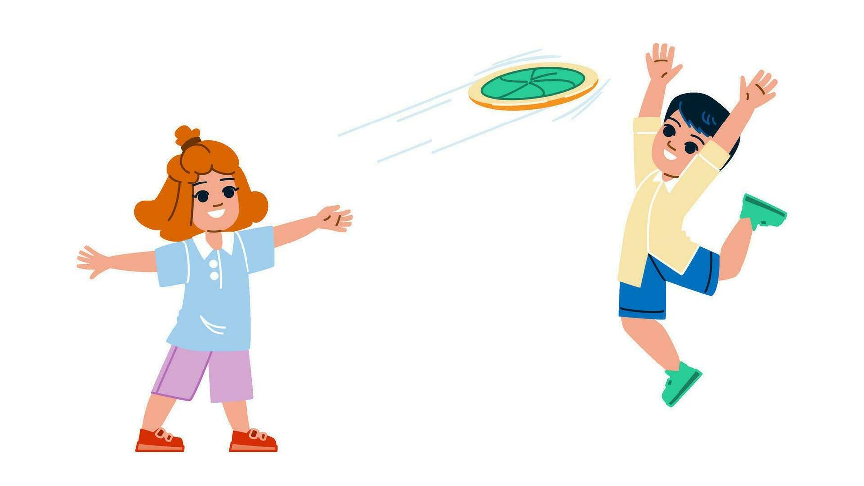 frisbee kid vector
