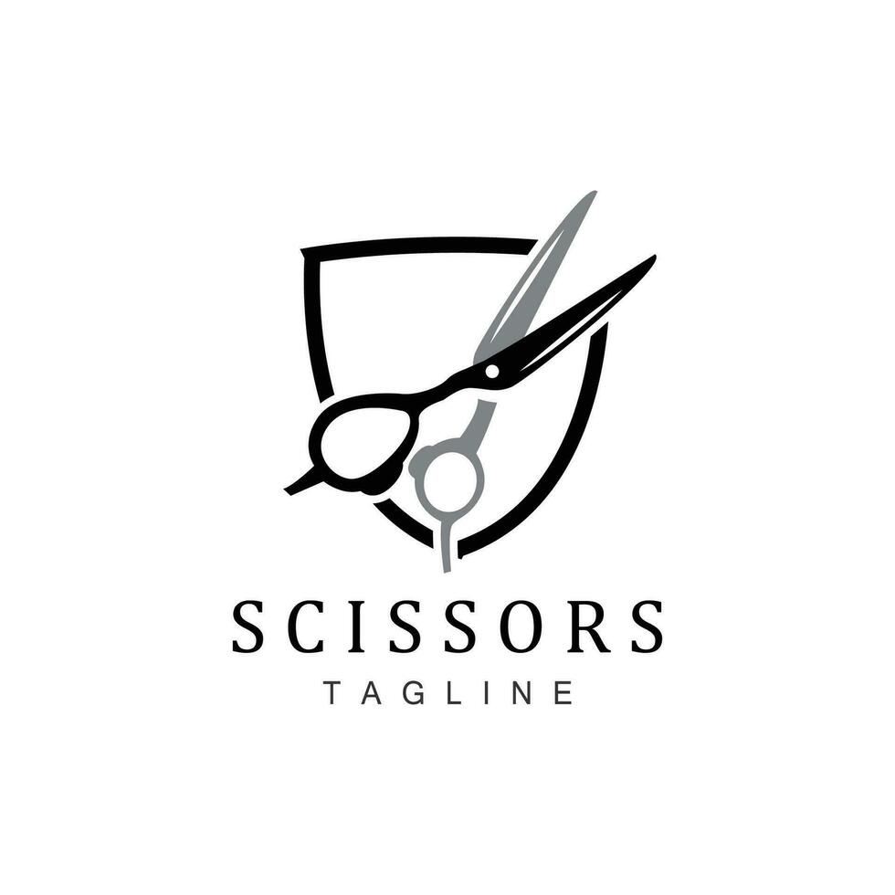 Scissors Logo, Shaver Vector, Simple Barber Shop Design, Icon, Background, Symbol, Template vector