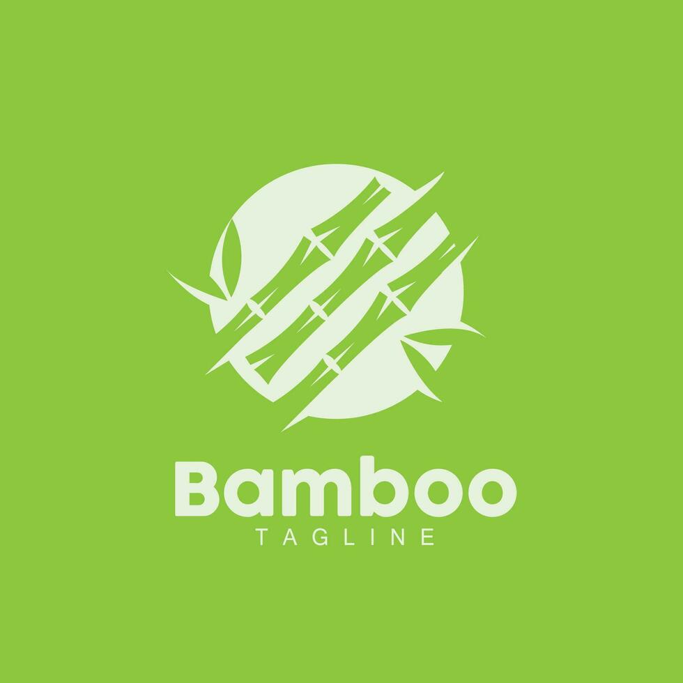 bambú logo, panda comida verde planta vector, sencillo minimalista diseño, ilustración elemento modelo vector