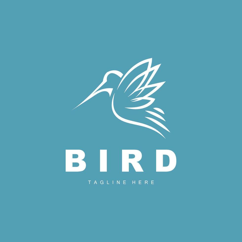 Bird Logo, Bird Wings Vector, Minimalist Design, For Product Branding, Template Icon Illustration vector