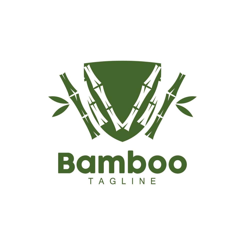 bambú logo, panda comida verde planta vector, sencillo minimalista diseño, ilustración elemento modelo vector