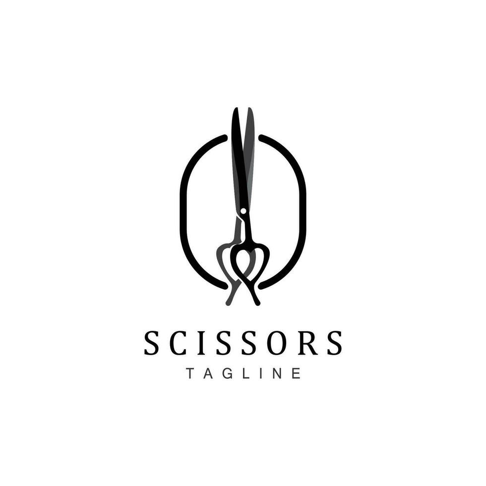 Scissors Logo, Shaver Vector, Simple Barber Shop Design, Icon, Background, Symbol, Template vector