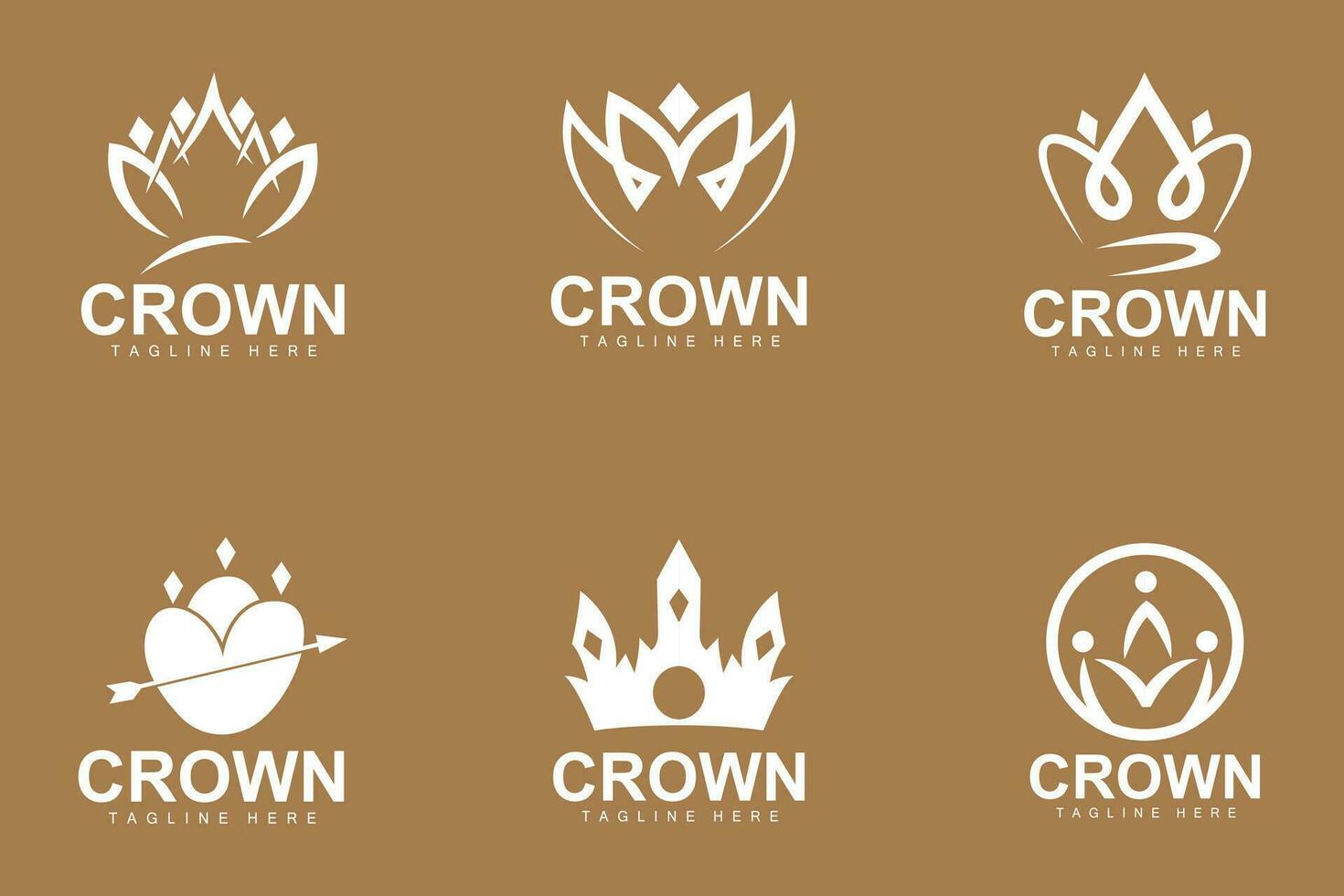 Crown Logo, Royal King Vector, Minimalist Simple Design, Illustration Symbol vector