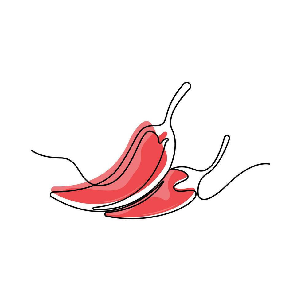 Chili Logo, Hot Spicy Chili Vector, Farm Garden Design, Symbol Template Simple Illustration vector