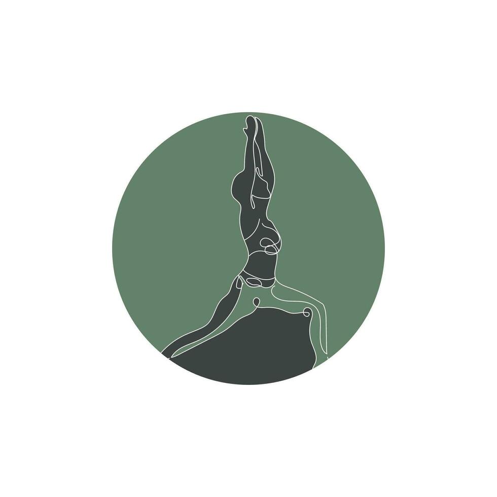Pilates sitting pose logo icon symbol a calming yoga exercise that moves the whole body vector