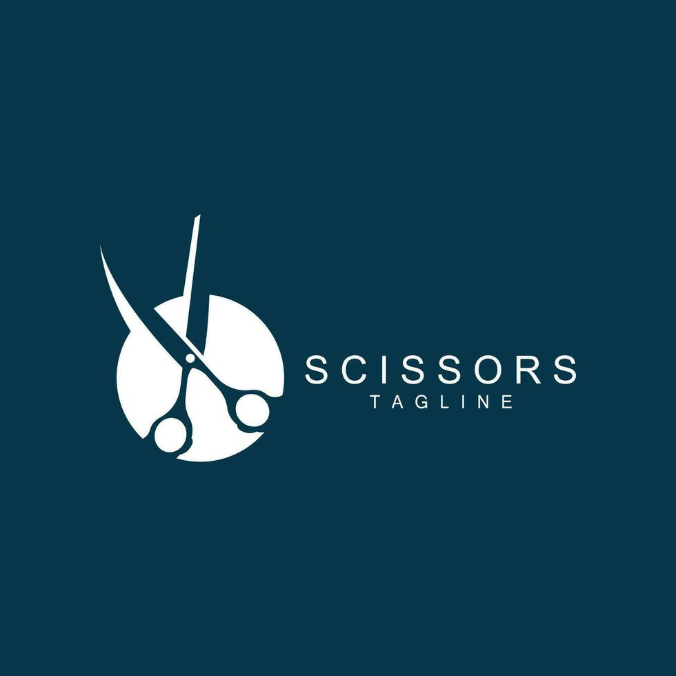 Scissors Logo, Shaver Vector, Simple Barber Shop Design, Icon, Background, Symbol, Template vector