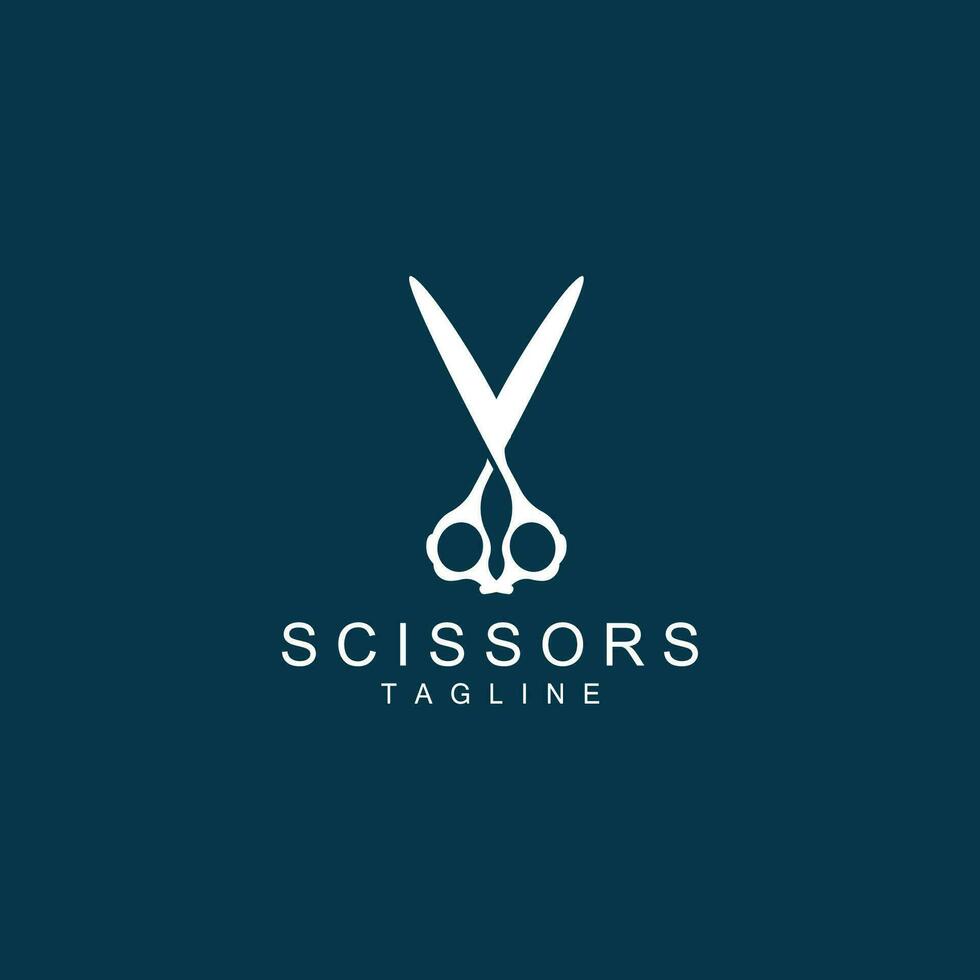 Scissors Logo, Shaver Vector, Simple Barber Shop Design, Icon, Background, Symbol, Template vector