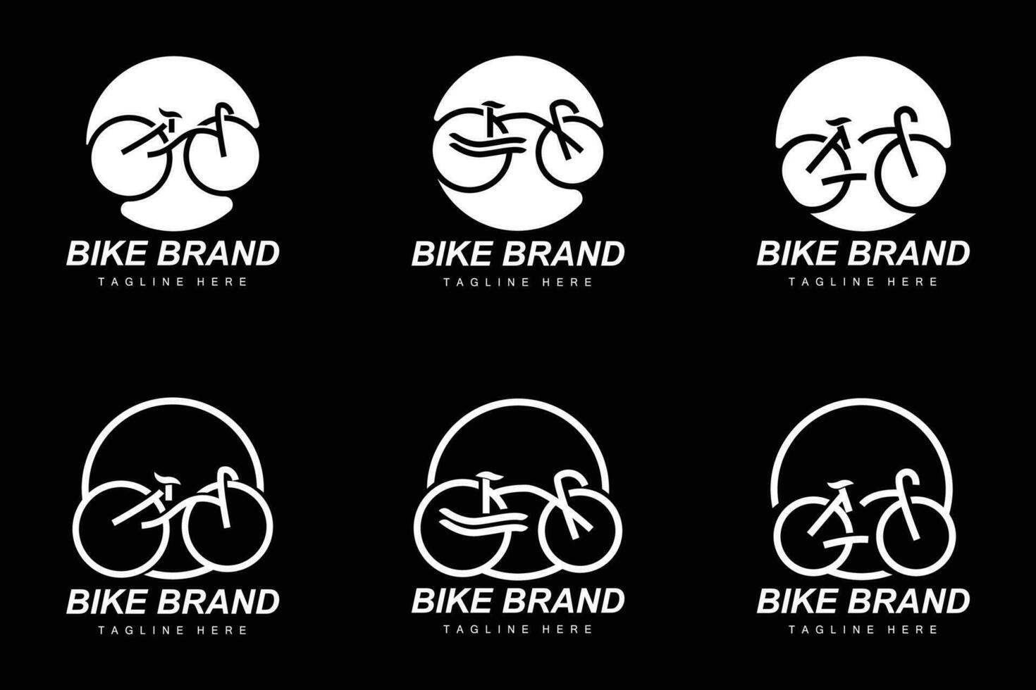 Bike Logo. Bicycle Sport Branch Vector, Simple Minimalist Transportation Design, Template, Silhouette vector