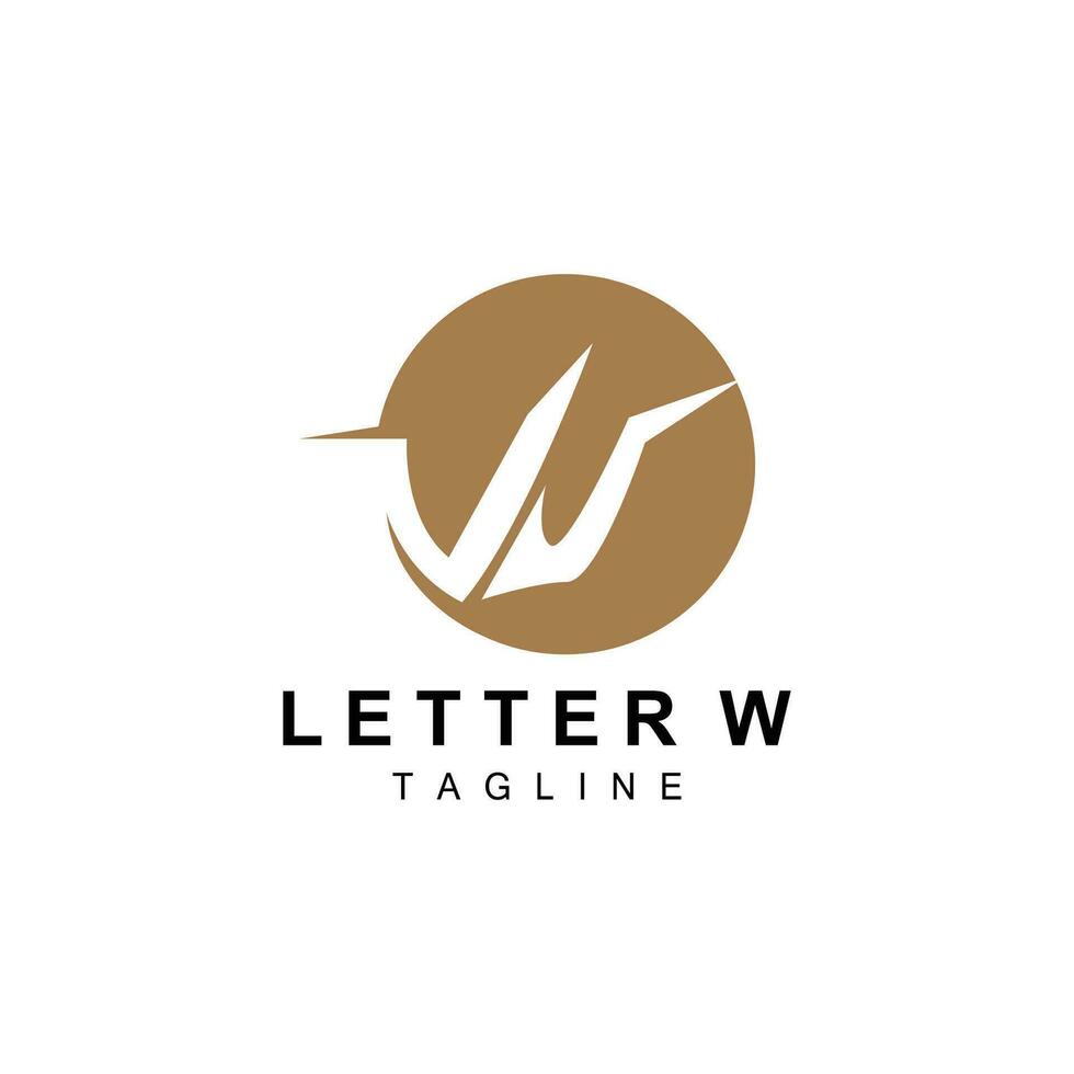 W Letter Logo, Alphabet Initial Vector, Simple Logotype Design, Icon Symbol Template Illustration vector