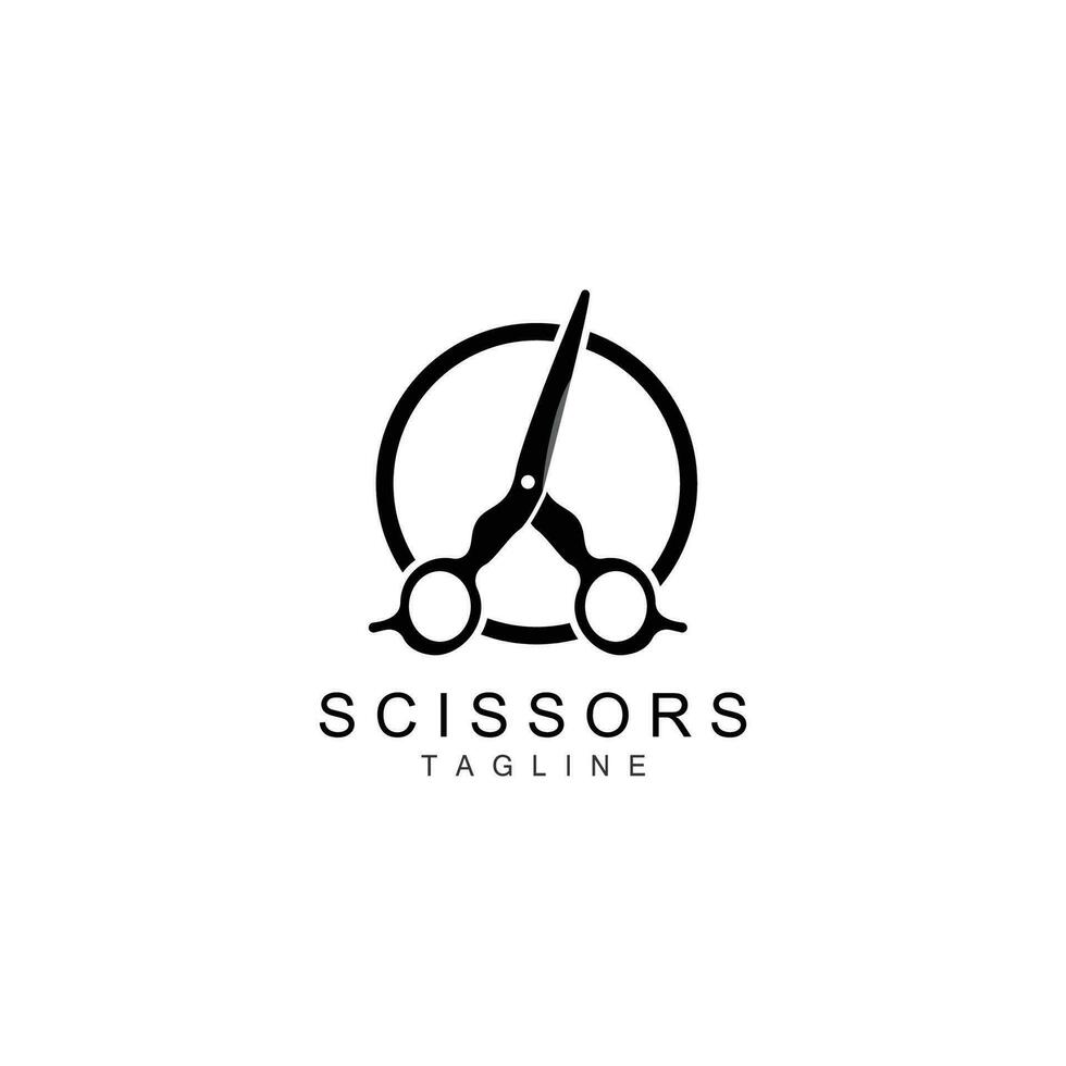 Scissors Logo, Shaver Vector, Simple Barber Shop Design, Icon, Background, Symbol, Template vector