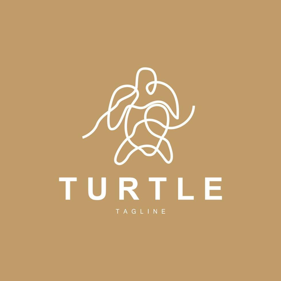 diseño de logotipo de tortuga marina ilustración de icono de animal marino anfibio protegido, identidad corporativa de marca vectorial vector