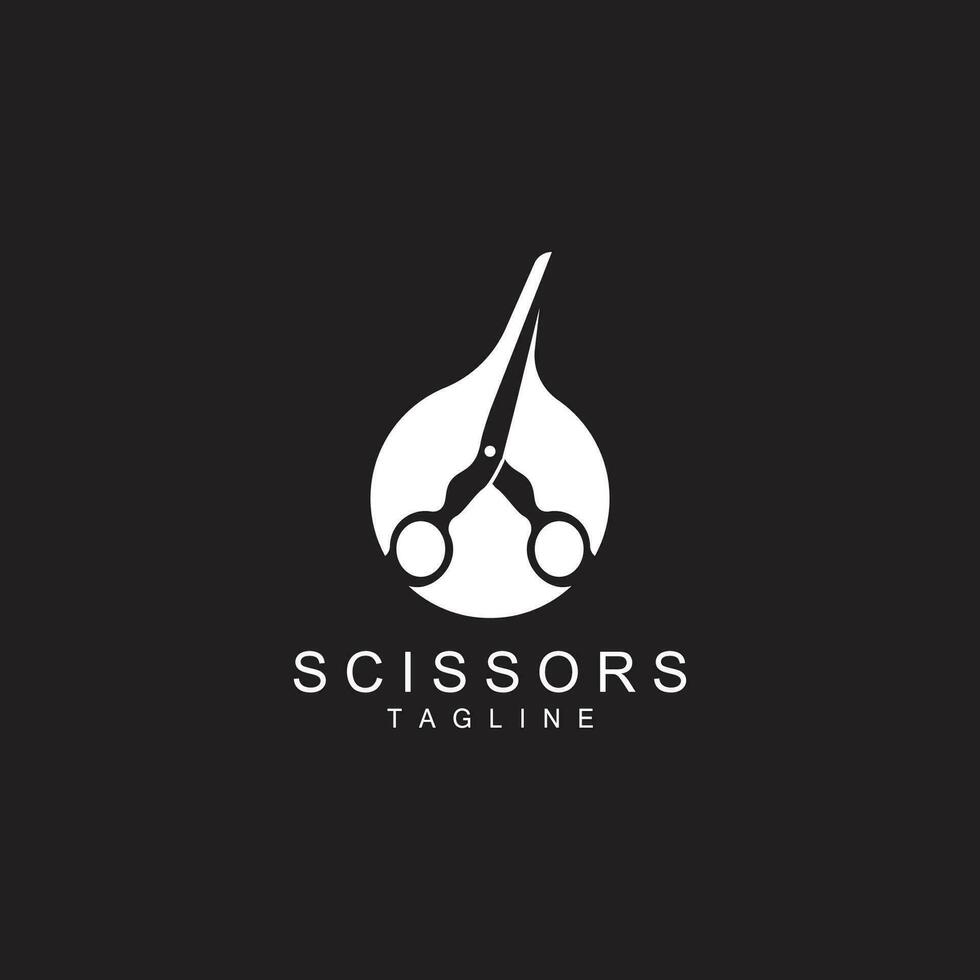Scissors Logo, Shaver Vector, Simple Barber Shop Design, Icon, Background, Symbol, Template vector