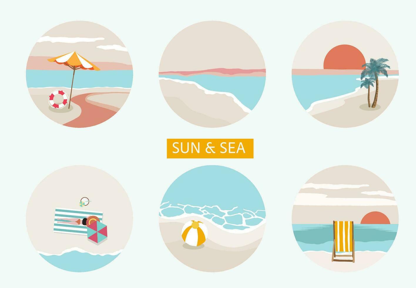 verano antecedentes con mar y playa .vector verano bandera vector