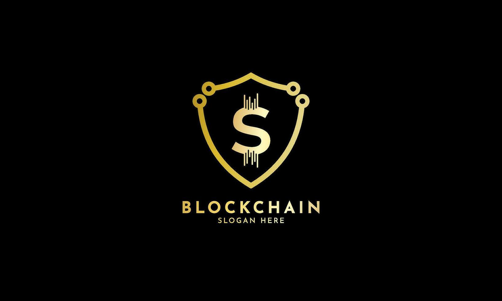 Crypto coin logos. Initial letter S logo, icon - Vector Digital money, block chain, finance symbol. Connect technology and digital, gold currency data concept for your corporate identity
