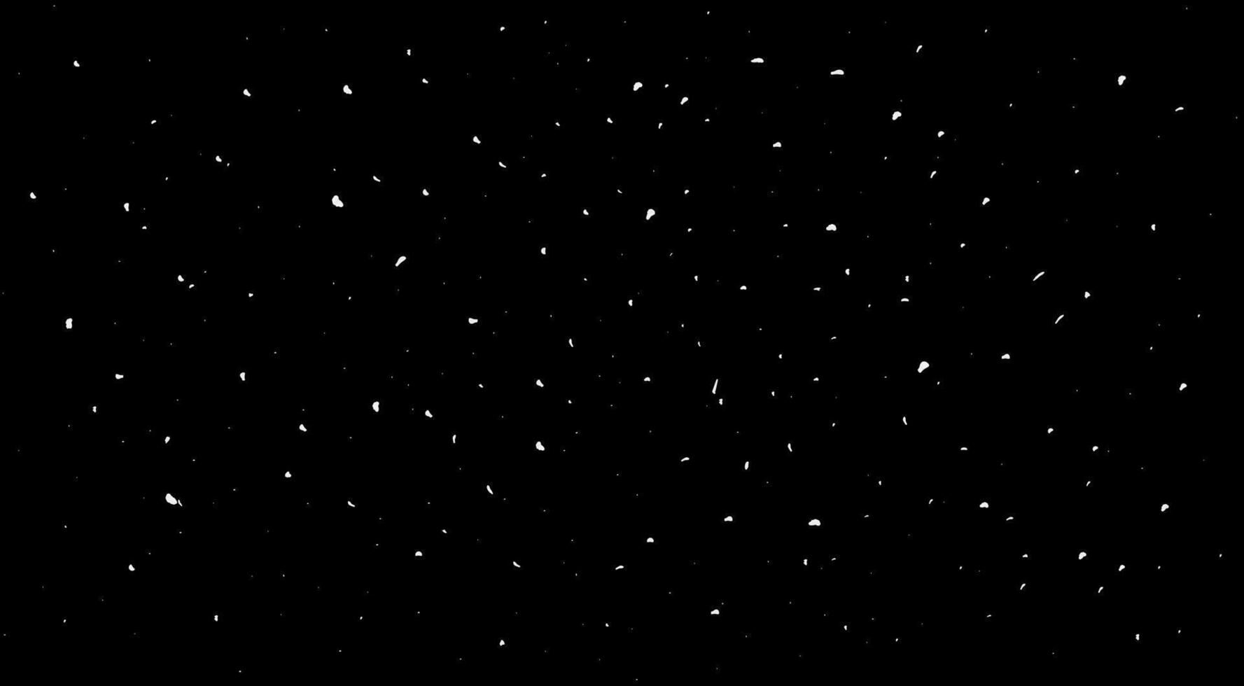 White Snow Dust Particles Black Space Background Vector Illustration