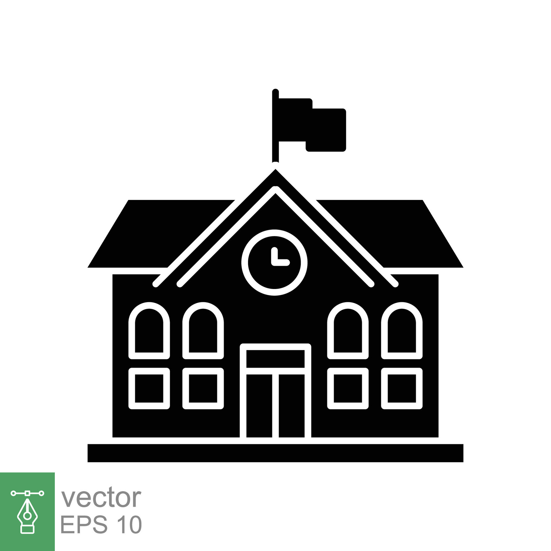 School House Clipart Black And White