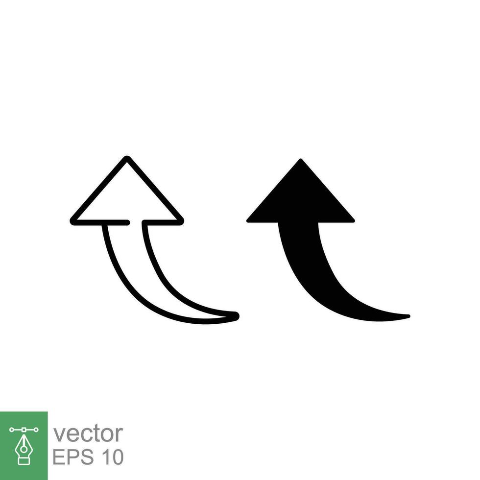 Curva Flecha Hacia Arriba Icono Sencillo Contorno Y S lido Estilo computer-icons-arrow-symbol-curved-line-angle-text-heart-png-pngwing