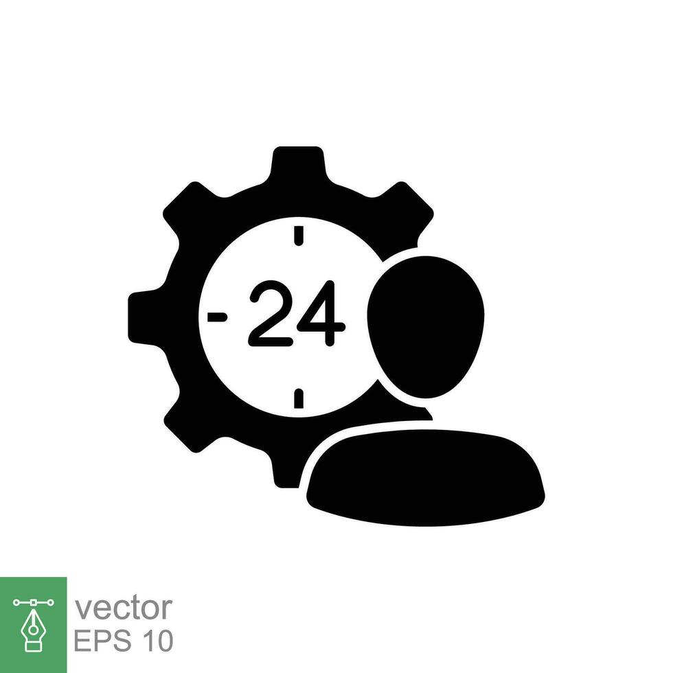 Customer service icon. Simple solid style. Client support, care, retention, advice, hand, business concept. Black silhouette, glyph symbol. Vector illustration isolated on white background. EPS 10.