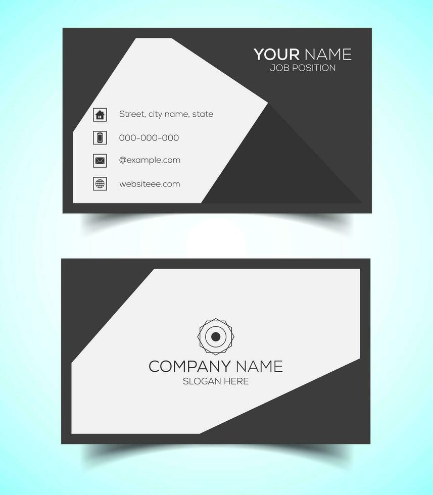 plantilla de tarjeta de visita corporativa creativa y moderna vector