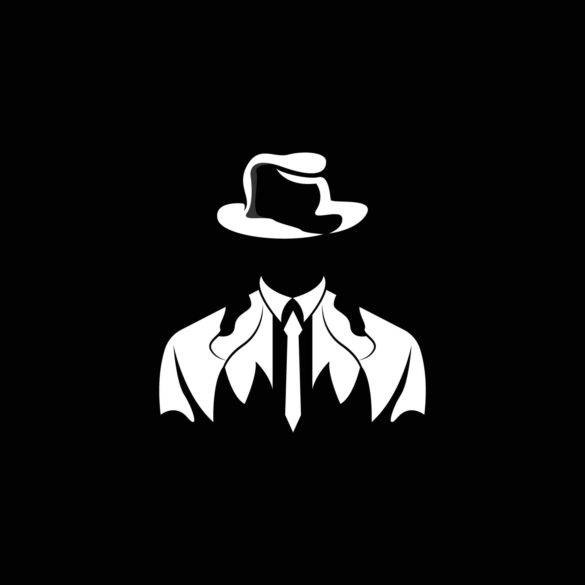 Detective Man Logo Design, Mafia Detective Fashion Tuxedo And Hat ...