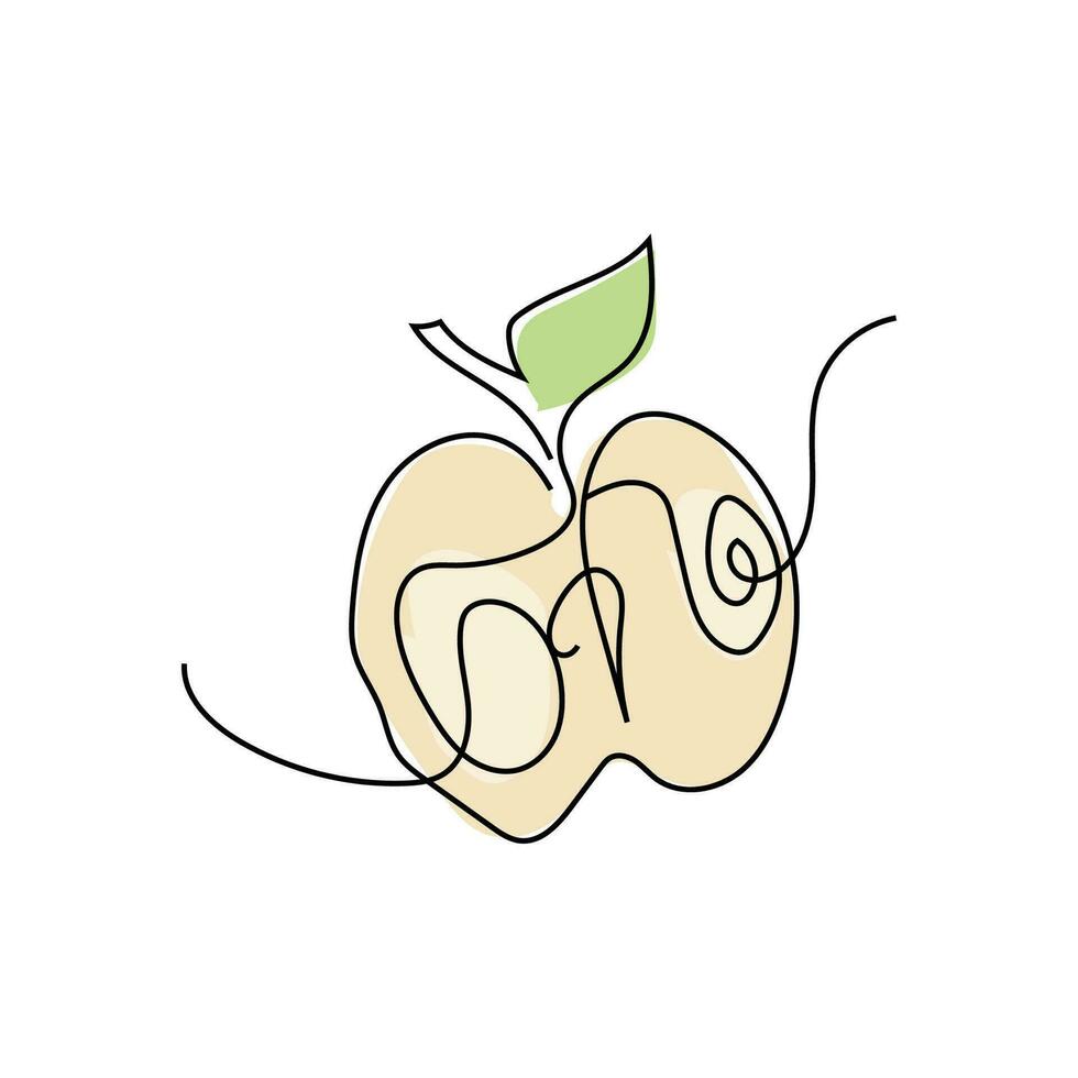 manzana logo. vector granja Fresco dulce rojo fruta, diseño con sencillo líneas, ilustración símbolo