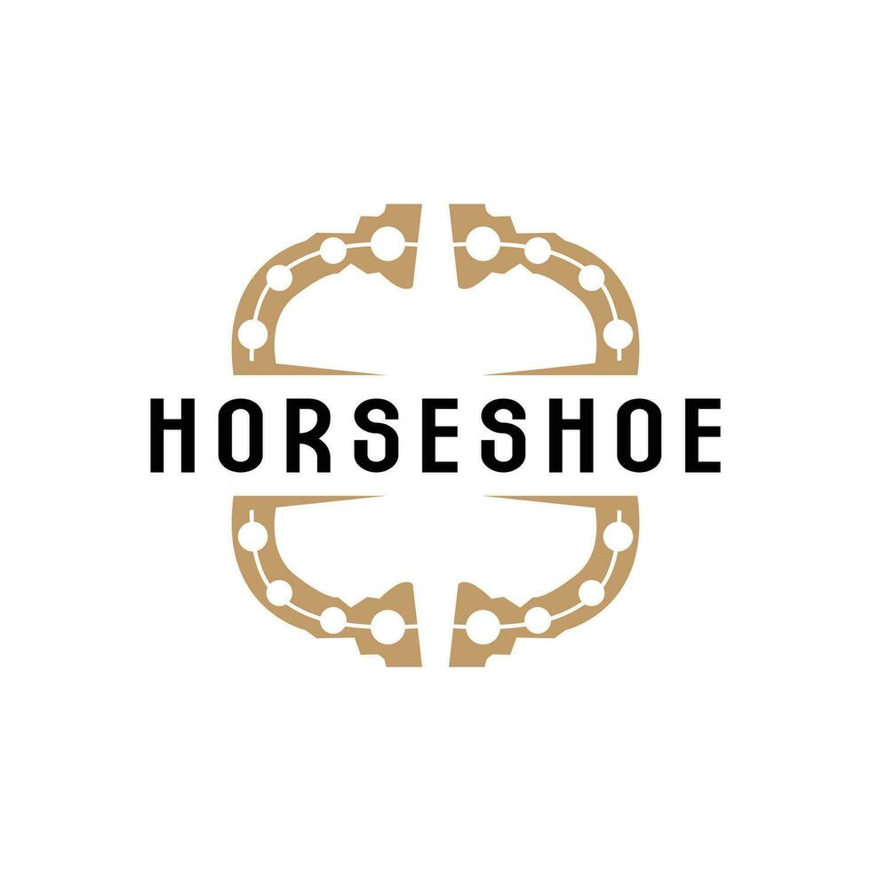 Horseshoe Logo, Cowboy Horse Vector, Icon Design Symbol Template vector