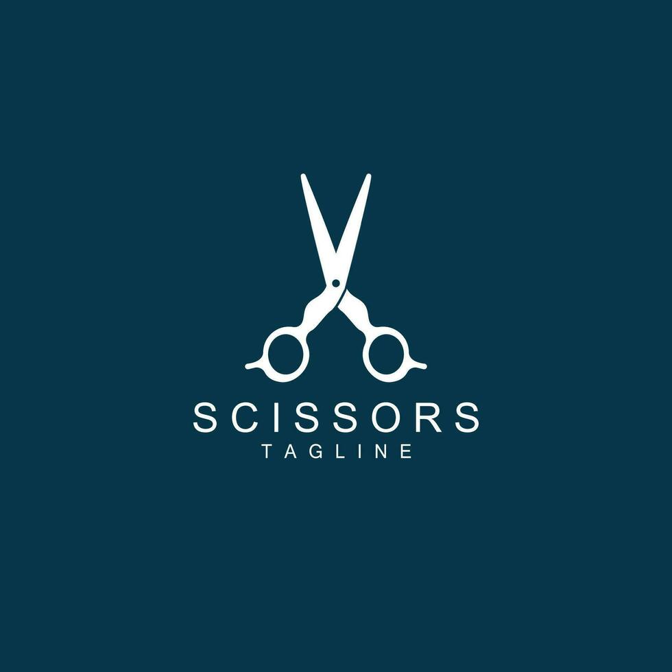 Scissors Logo, Shaver Vector, Simple Barber Shop Design, Icon, Background, Symbol, Template vector