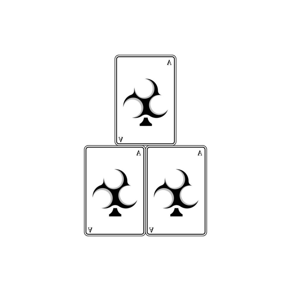 casino póker Clásico logo, vector diamantes, as, corazones y espadas, póker club juego juego diseño