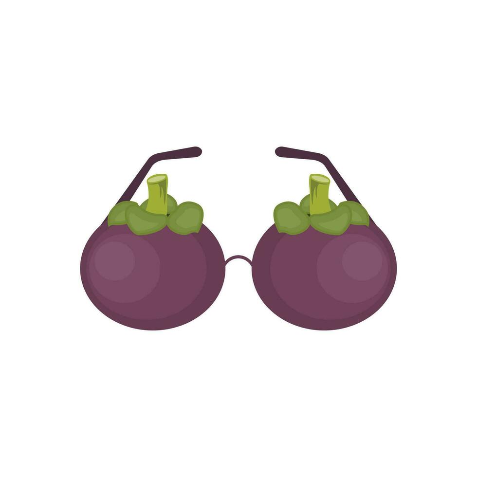 Mangosteen Logo, Health Fruit Design, Garden Farmer Vector, Symbol Element Template vector