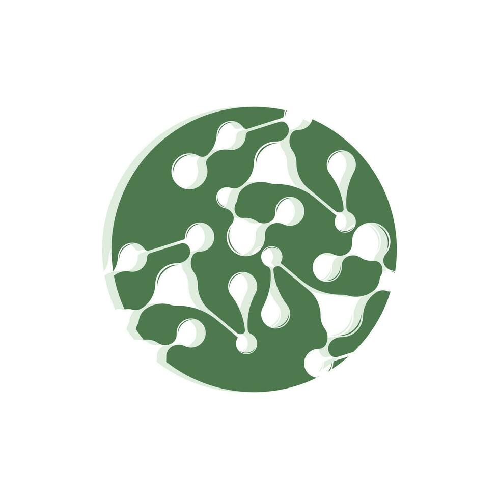 Neuron Logo, Cel Dna Network Vector, And Particle Technology, Simple Illustration Template Design vector