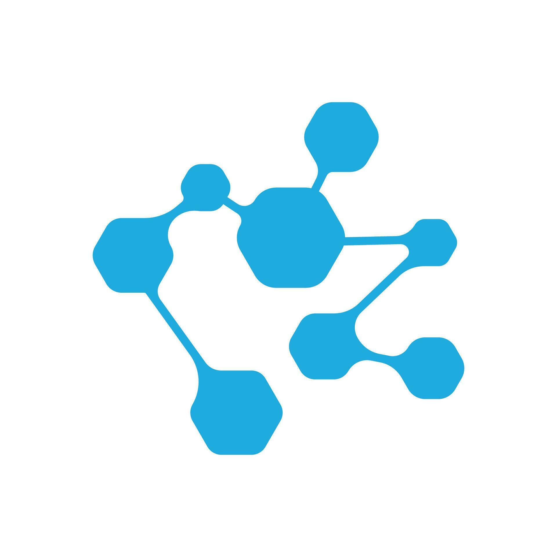 Neuron Logo, Cel Dna Network Vector, And Particle Technology, Simple